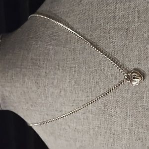 NWOT Silver tone chain and lock charm